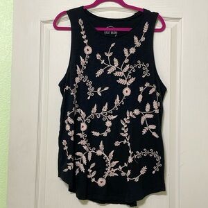 Lucky Brand embroidered tank top